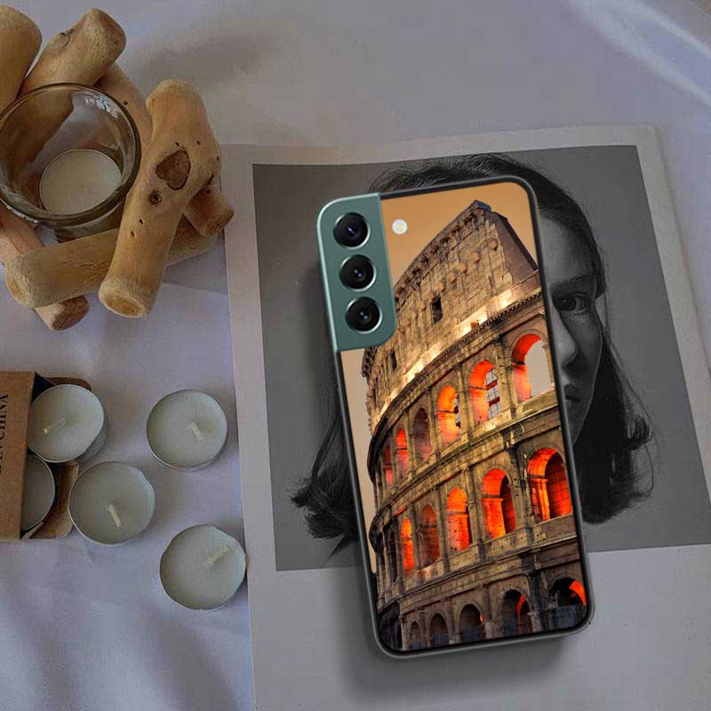 Colosseum Rome Italy Phone Case For Samsung S25 Edge S24 FE Galaxy S22 Ultra S21 Plus S20 S23 S10 Plus Cover Silicone Soft Coque
