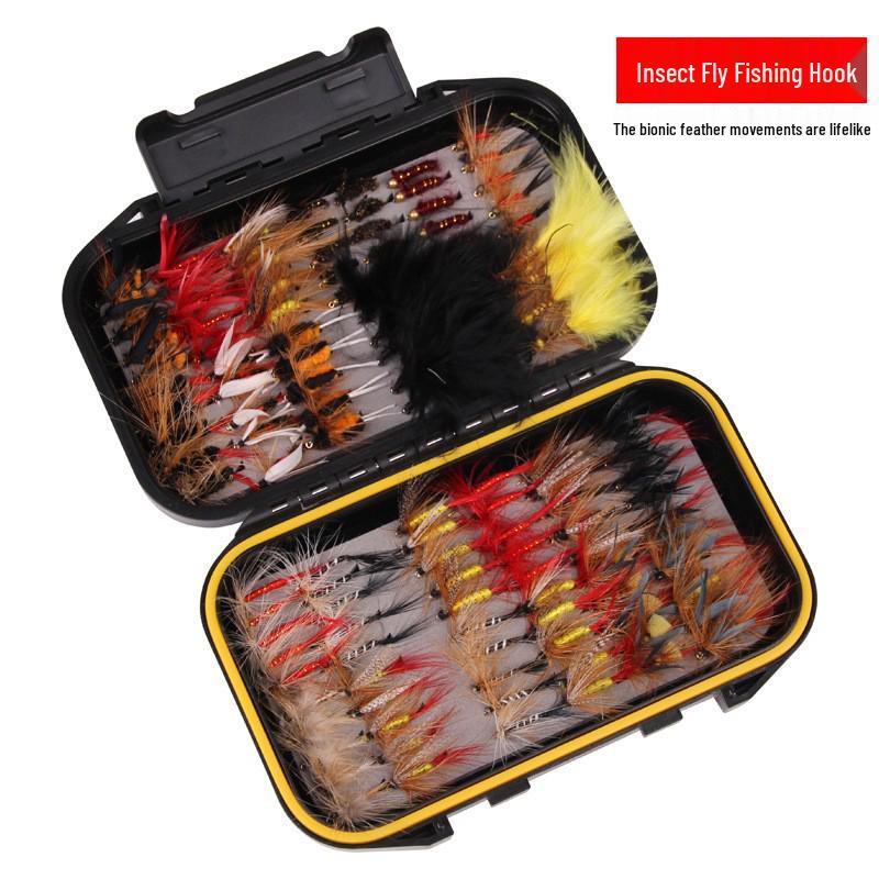 120-Piece Bionic Fly Fishing Hooks & Lure Baits Set - Various Styles