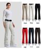 New Women's Slim Fit Ski Pants: Elastic, Double-Layered, Velvet-Lined, Windproof, Waterproof, Breathable, Solid Color.