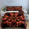 Fiery flame symmetrical pattern. Bedding sets Duvet cover sets Duvet covers Pillowcases(1 * Duvet Cover 2 * Pillowcases without duvet insert)