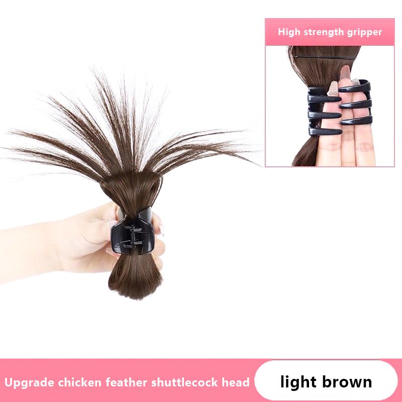 Dámská poloviční spona do vlasů pírko badmintonový košíček hlava líný drdol krabí klip příčesek klip na culík vlasové doplňky