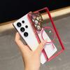 For Samsung Galaxy S25 Ultra Magnetic Case TPU Acrylic Phone Cover with Detachable Lens Frame