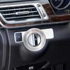 Rust Resistant Car Headlight Switch Button Frame Trim Cover Silver Color Universal Fitment For Mercedes CLA C117 GLA X156