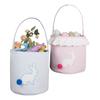 Ostern Aufbewahrungstasche Niedlicher Hasen-Eimer mit langen Ohren und Schwanz Handlich Weicher Stoff Süßigkeitenhalter für Feiertagspartys Picknicks Geschenkdekoration