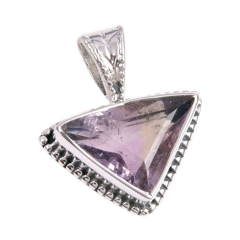 Natural Ametrine Gemstone Handmade 925 Solid Sterling Silver Pendant 1.25" u3V66