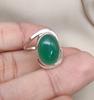 Green Onyx Sterling Silver Ring: Handmade Boho Statement Jewelry