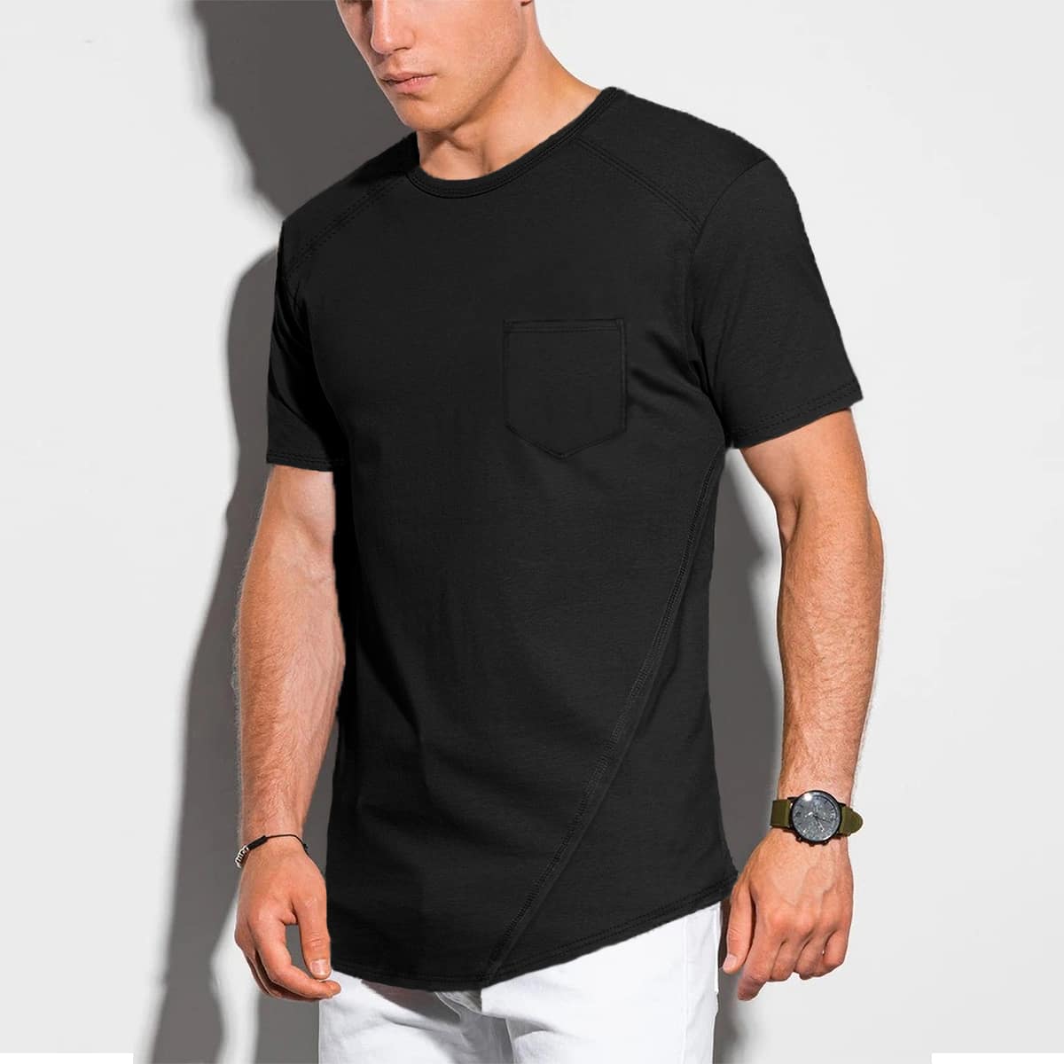 

Европейская модная одежда Мужские рубашки поло Рубашка для отдыха на открытом воздухе Рубашка с коротким рукавом Повседневная работа