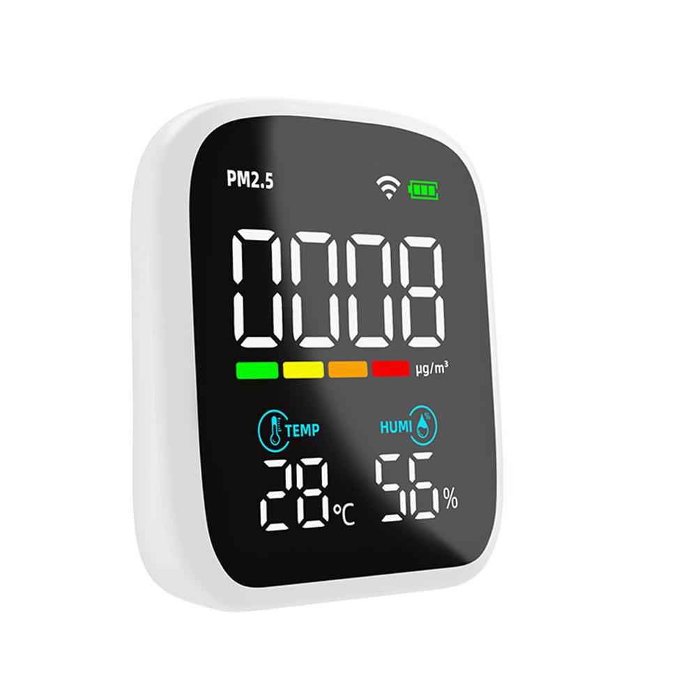 Portable LED Display PM2.5 Detector Multifunctional Temperature and Humidity Test Meter Laser Particle Sensor Household