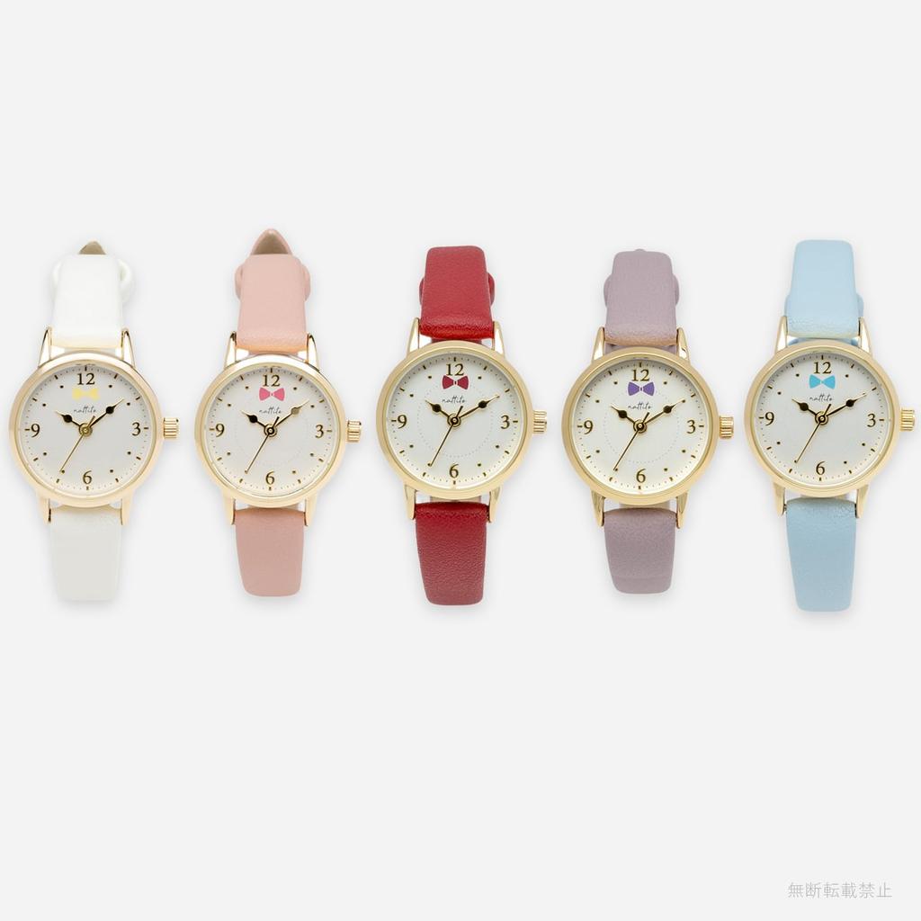 Fieldwork Analog Watch with a Cute Synthetic Leather Simple Ribbon Perfect for Everyday White Women's Band, Design, Wear, (JN052-1 WH)