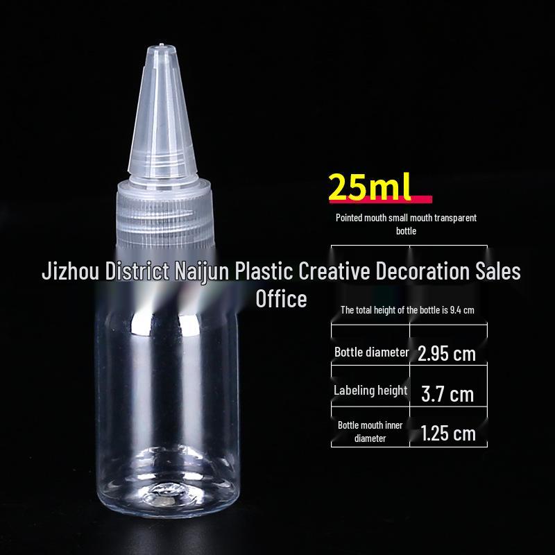 5-200ml Clear Pointed Tip Plastic Dropper Bottle