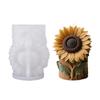 Food Grade Silicone Sunflowers Mould Candle Soap Maker With Easy Releases For Home Decoration