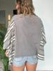 New Printed Crew Neck Loose Casual Batwing Sleeve Top for Women