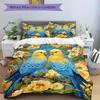 3pcs Parrot Floral Bedding Cover Set, Fashion Classic Popular Print Bedding Set, Soft Comfortable, All - Season Use, For Bedroom, Guest Room097