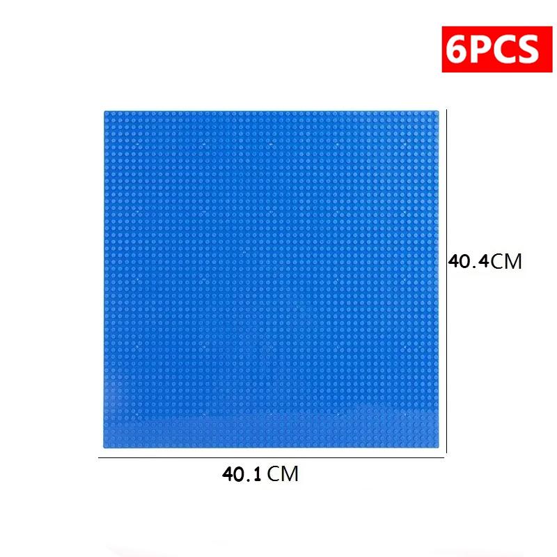 6PCS Classic Base Plates Blocks 32x32 32x16 50x50 Dots ABS Plastic Building BasePlates Bricks Assembly City Road MOC  City Toys