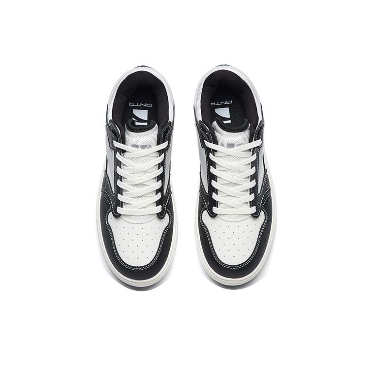 Anta Thick Sole Casual Non-Slip Wear-Resistant Low-Top Skate Shoes Women sneaker Black White Gray 122238066-9