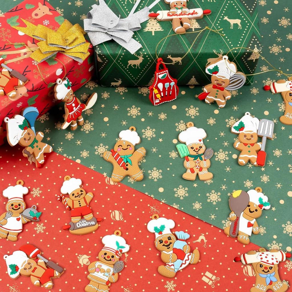 15/1ks Vánoční perníček Dřevěný Vánoční stromeček Závěsné přívěsky Ozdoby Domů Vánoční Navidad Party Dekor Nový rok Dětské dárky