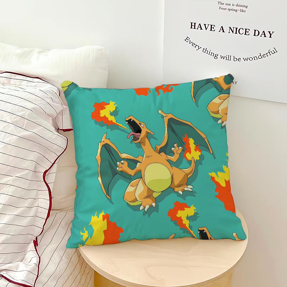 Cute Fanart C-Charizard Cool Cushion Cover Comfortable Soft Pillow Case for Sofa Living Room Home Office Decor Protective Covers