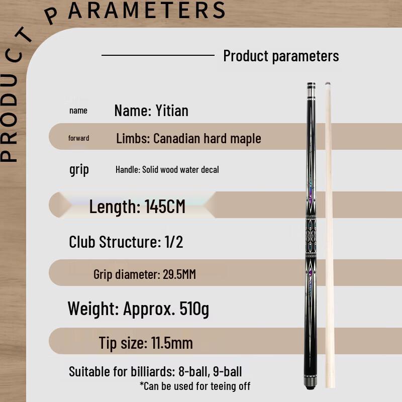 HaNsheng 1/2 Split Billiard Pool Cue Stick