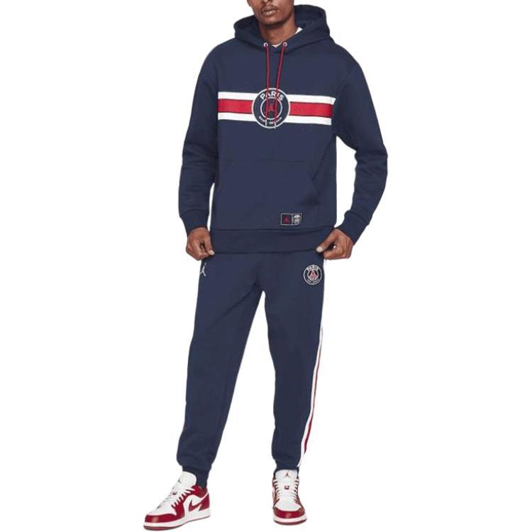 Jordan X PSG Paris Saint Germain Popover Hoodie Midnight Navy/Red/White Men Streetwear DJ3928-410