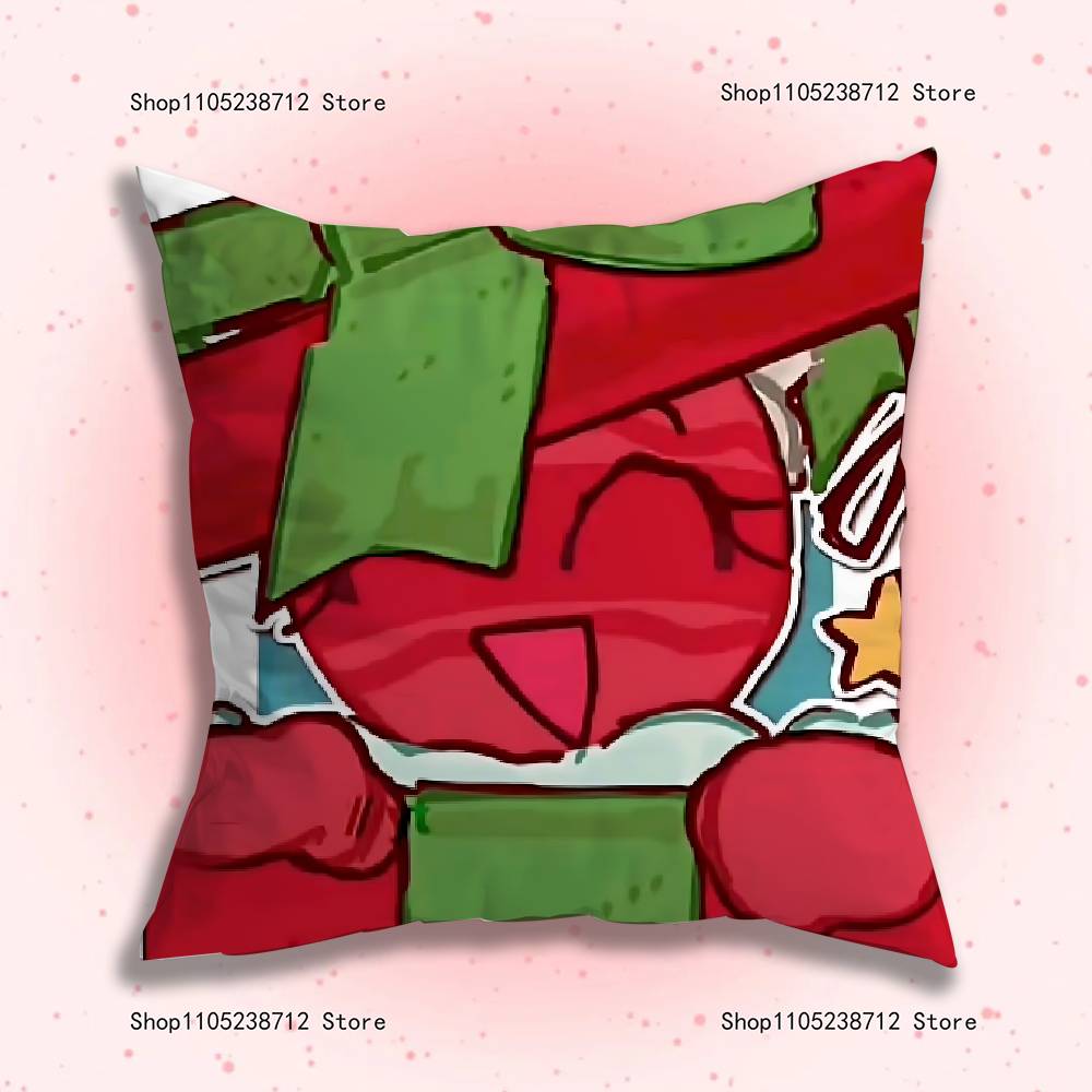 Federe per Cuscino Gioco B-Bobette D-Dandy Cartoon Divano Decorativo Casa Stampa Double-Sided Peluche Corto Federa Cuscino Carina