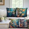 Summer Ocean Fish Print Pillowcase Sofa Living Room Polyester Pillowcase Pillowcase Home