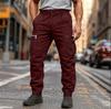 Mens Plus Size Multiple Pockets Casual Elastic Cuff Cargo Pants