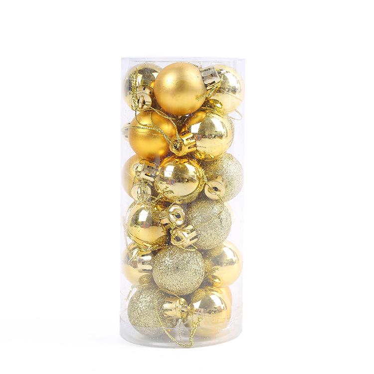 24 pezzi 3 cm Palline di Natale Decorazioni per l'Albero di Natale Palla Ciondoli da Appendere per l'Albero di Natale Decorazioni per l'Albero di Natale per Feste in Casa Regalo di Capodanno