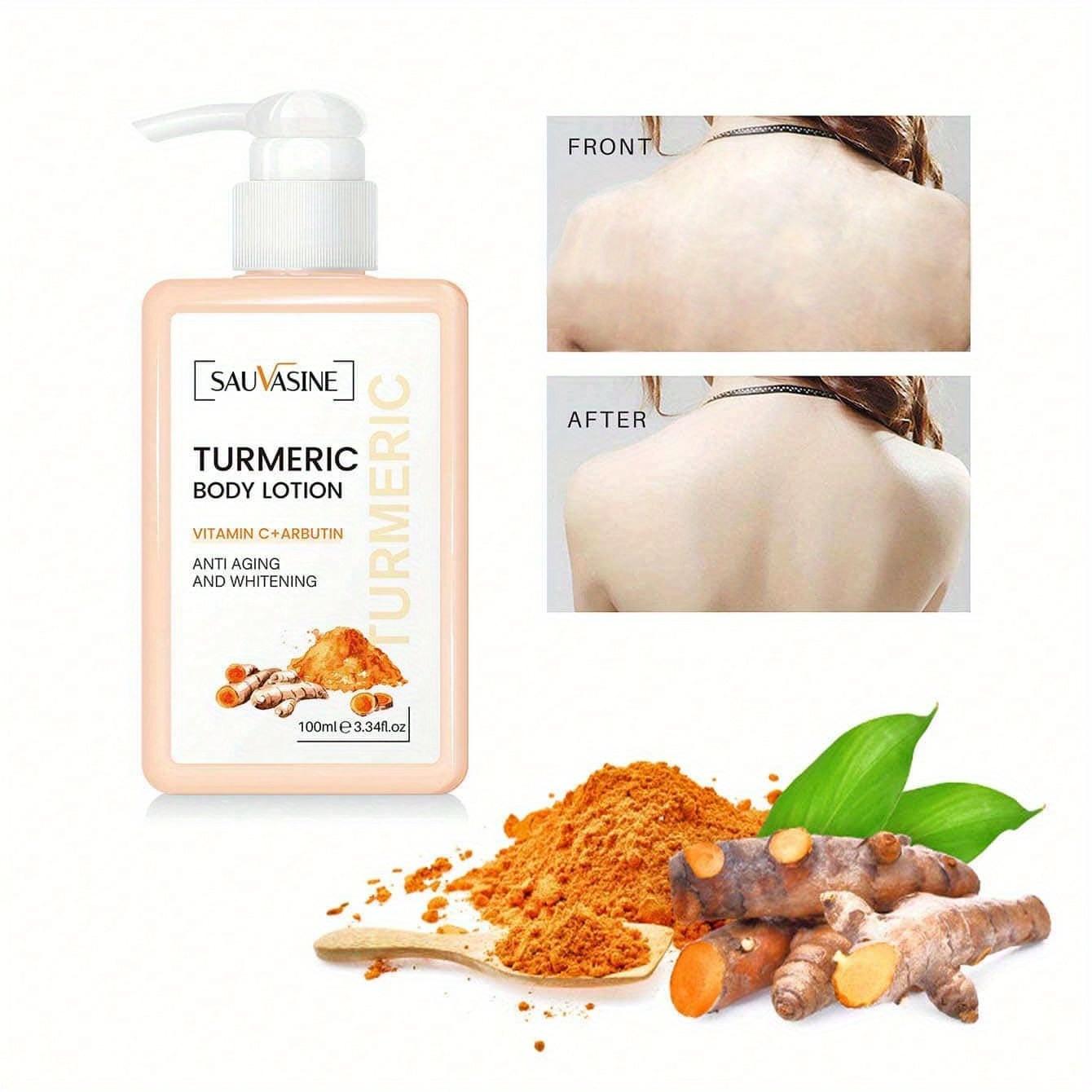 

100 мл отбеливающий крем для тела, лосьон для тела с куркумой, длительный увлажняющий, гладкий, осветляющий крем для темной кожи 100ML