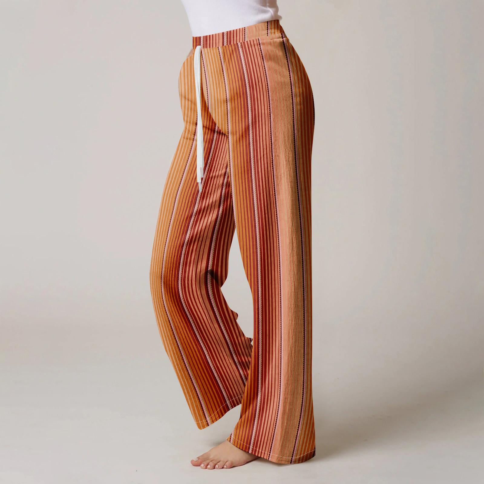 

Пижамные штаны в стиле аниме, повседневные брюки с эластичной резинкой на талии, удобные прямые свободные брюки для йоги XL шафрановый