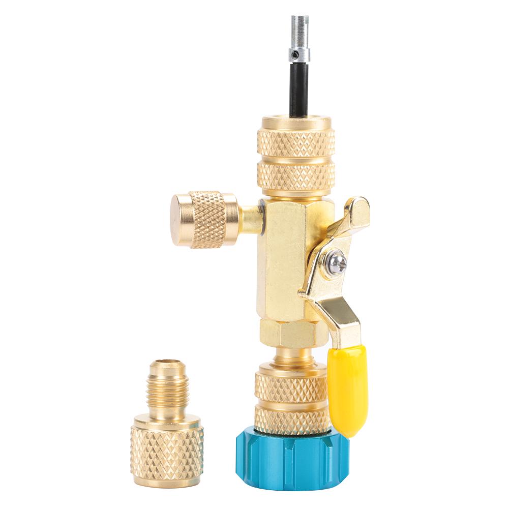 Valve Core Remover Dual Size R22(14") R410(516") Port Installer Tool