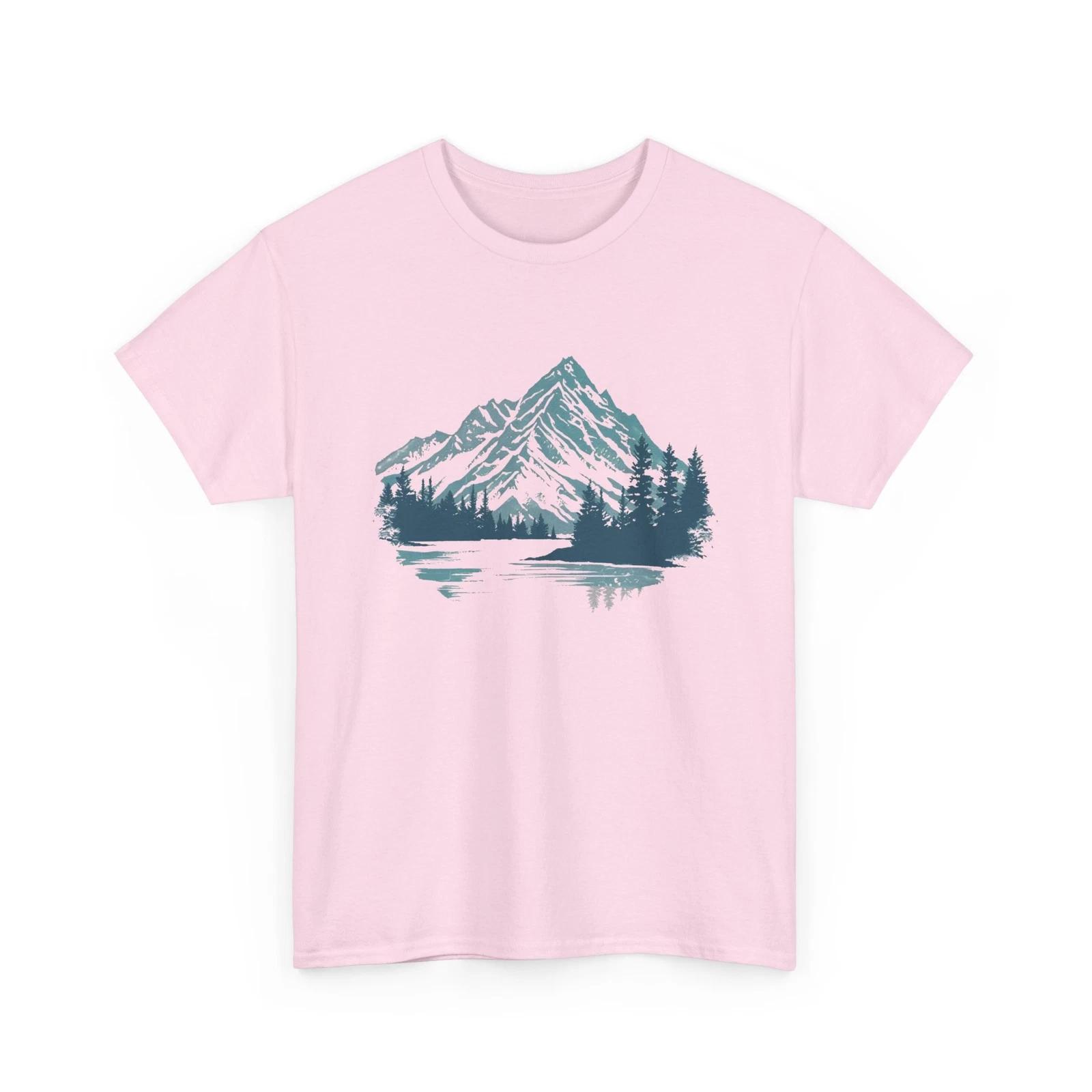 Forest & Mountains T-Shirt | Nature Hiking Tee | Outdoor Adventure Shirt L