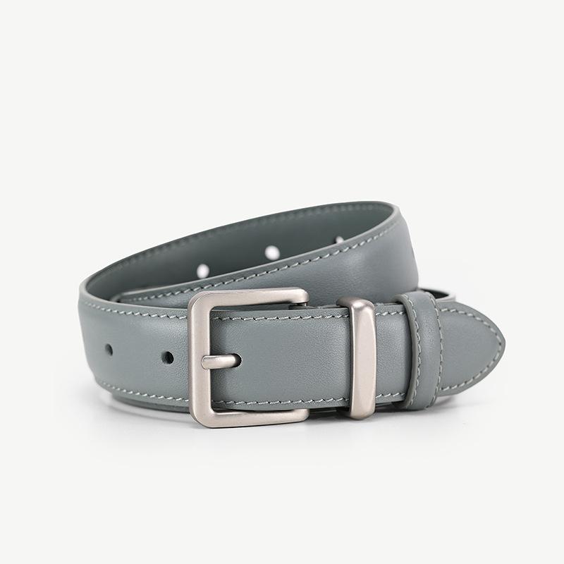 

Meier Top grain leather women s belt - versatile vintage style for dress, jeans, and more сірий колір