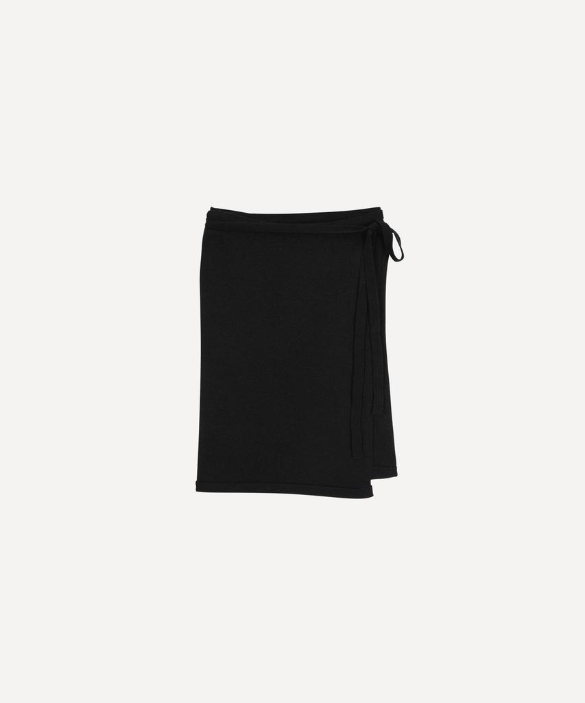 Daenkeudieo Layered Knit Wrap Set Pants - Black