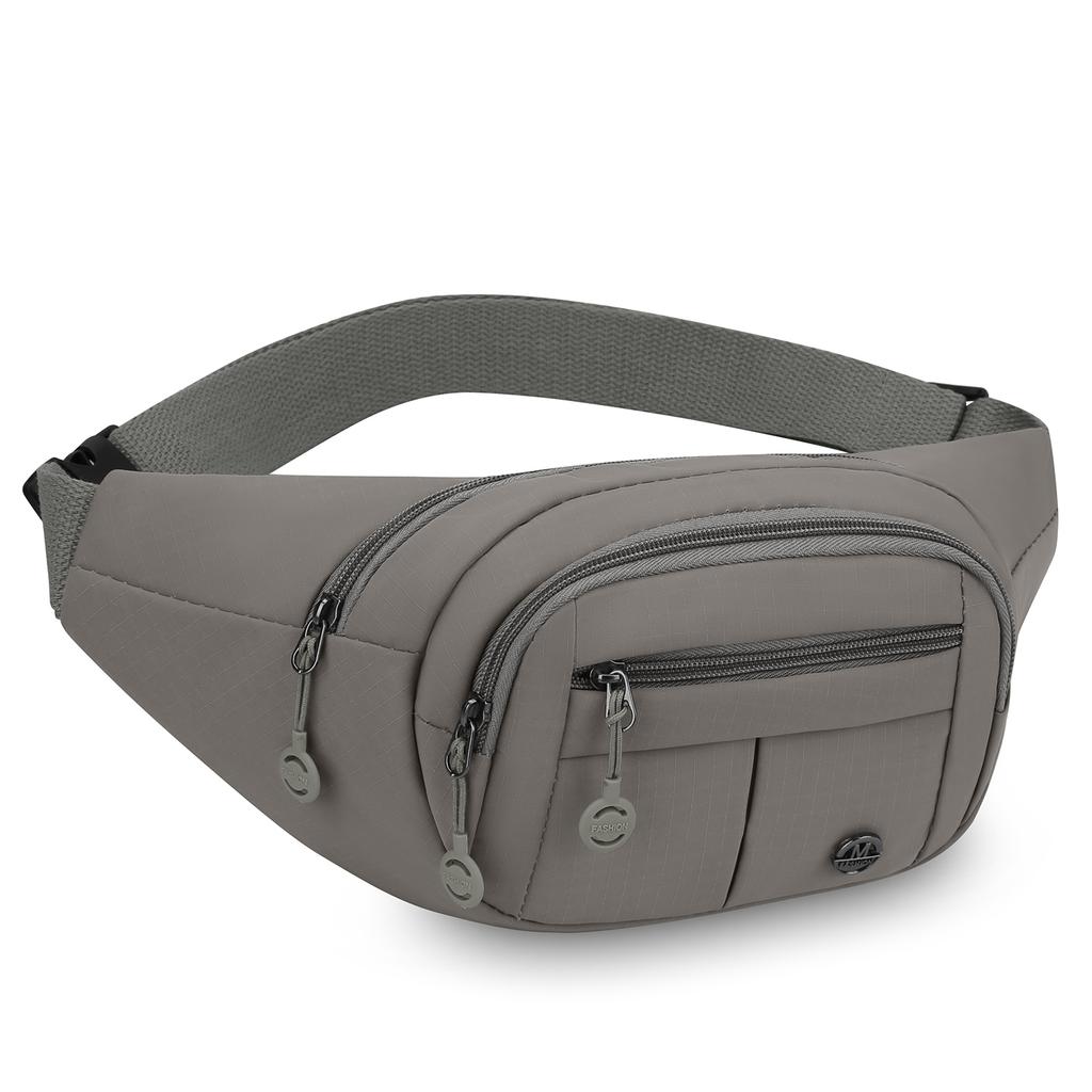 Unisex Lightweight Waist Pack – Secure Zippered Pockets, Adjustable Strap Wear As Chest or Belt Bag