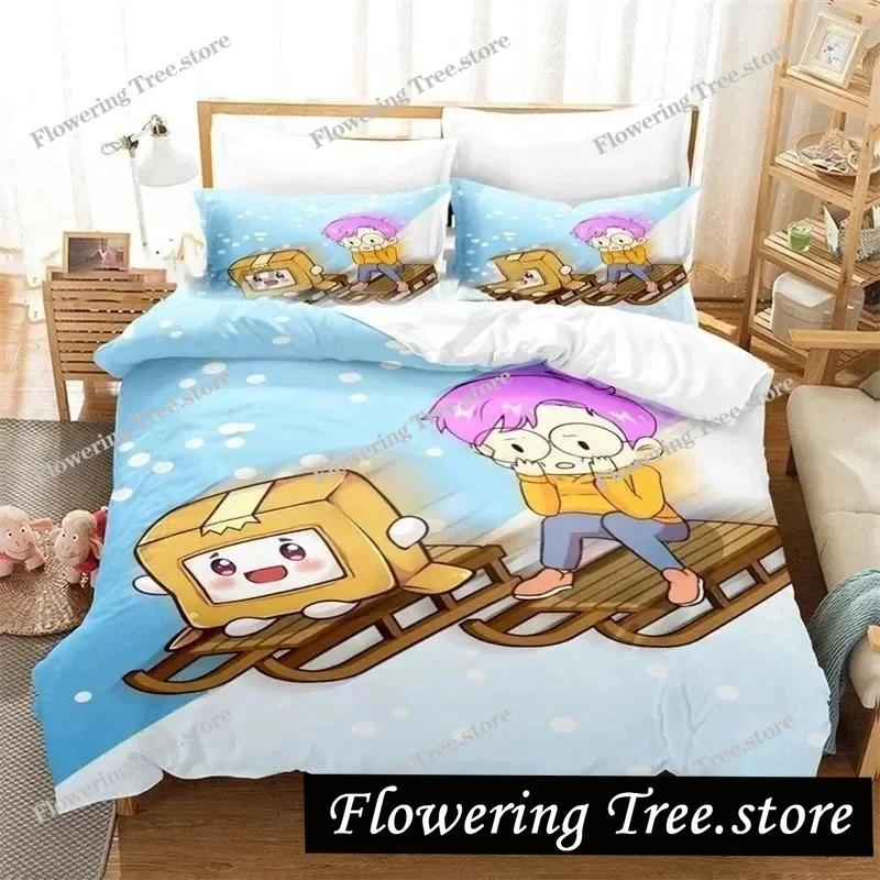3D Cartoon Foxy Boxy Lanky-box Bedding Set Duvet Cover Bedroom Comforter Covers Single Twin King Size Quilt Cover Home 3PCS