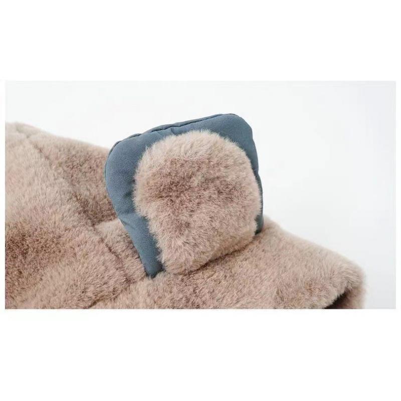 Girls Winter Fashion Cotton Jacket For Children Mid-Length Coat Girl Cotton Padded Jacket With Bag