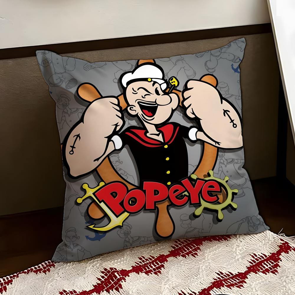 PPopeye the SSailor Cushion Cover Reversible Soft Durable Pillow Cover Home Car MultiScene Use for Daily Comfort