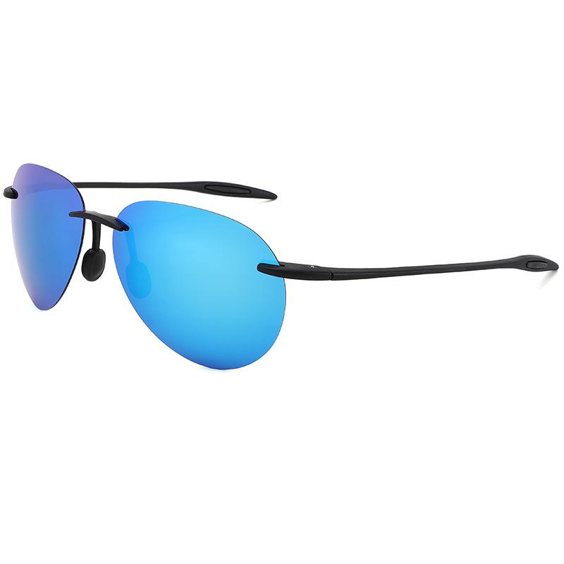 Tr90 Material Tac Polarized True Film Sports Cycling Sunglasses Frameless Outdoor Toad Glasses Pilot Men'S Glasses