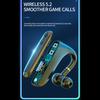 Wireless V5.2 Headset Hands-  Earphones CVC6.0 Noise Cancelling Earpiece 50H   Single Ear Earhook Earbud Sweatproof for Driving Business Off