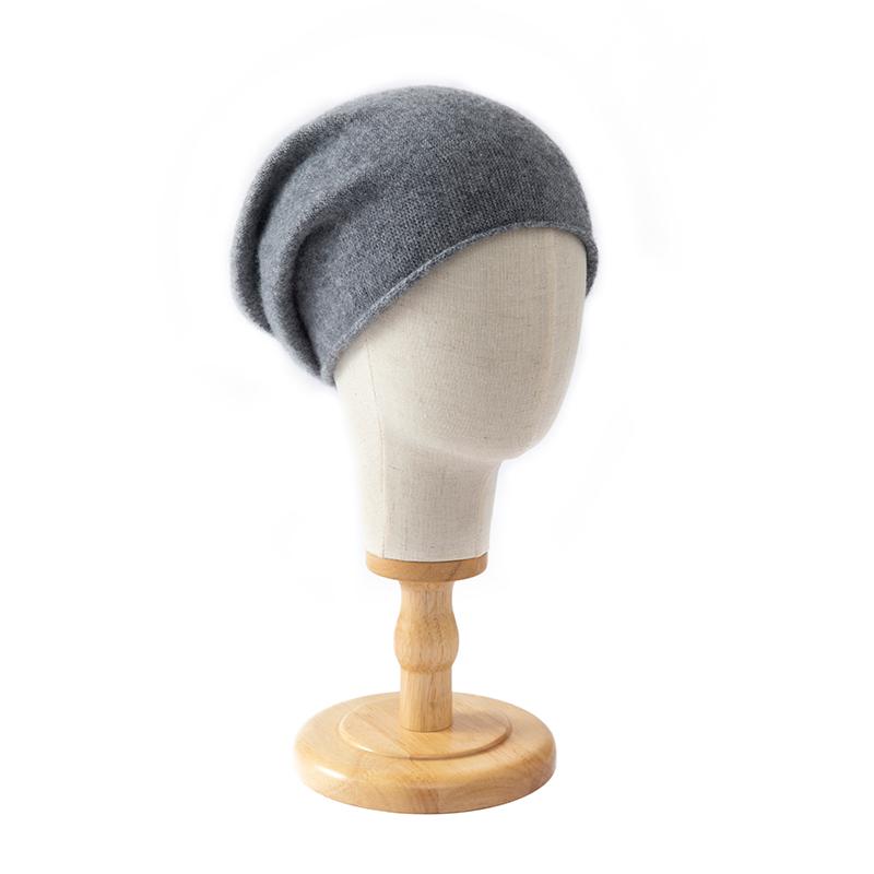 Women's Cashmere Hat Qinghe Cashmere 30% Cashmere 70% Wool Women's Autumn and Winter Cashmere Headscarf Soft and Warm