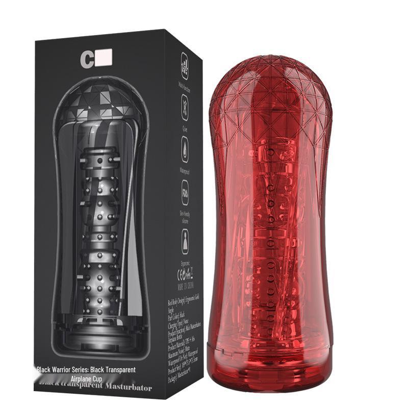 Fleshlight Red Pill Cristal Clar cu 3 Canale și Ejaculare Explozivă pentru Plăcere Masculină de Lungă Durată.