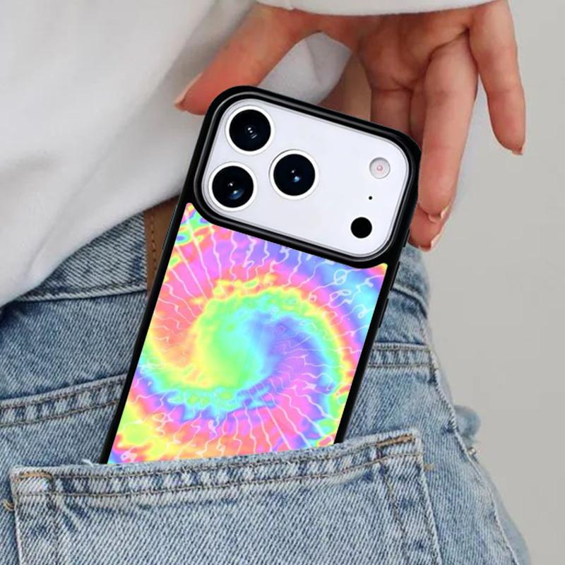 Colorful Tie Dye Rainbow Hippie Art Phone Case for iPhone 16e 15 14 13 12 17 Pro Max Plus Air 17pro Cover Coque