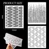 DI QIU REN 8PCS Cake Decorating Stencils & Templates, 8x9.8Inches Large Floral Cake Printing Fine Hollow Lace Cookie Fondant Dessert Cake Templates,