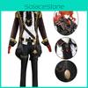 Exquisites Genshin Impact Diluc Cosplay Kostüm für Herren Halloween Party Requisiten