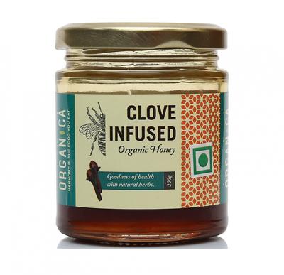 Natural Honey with Clove (200 G), Clove Infused Organic Honey, Organica