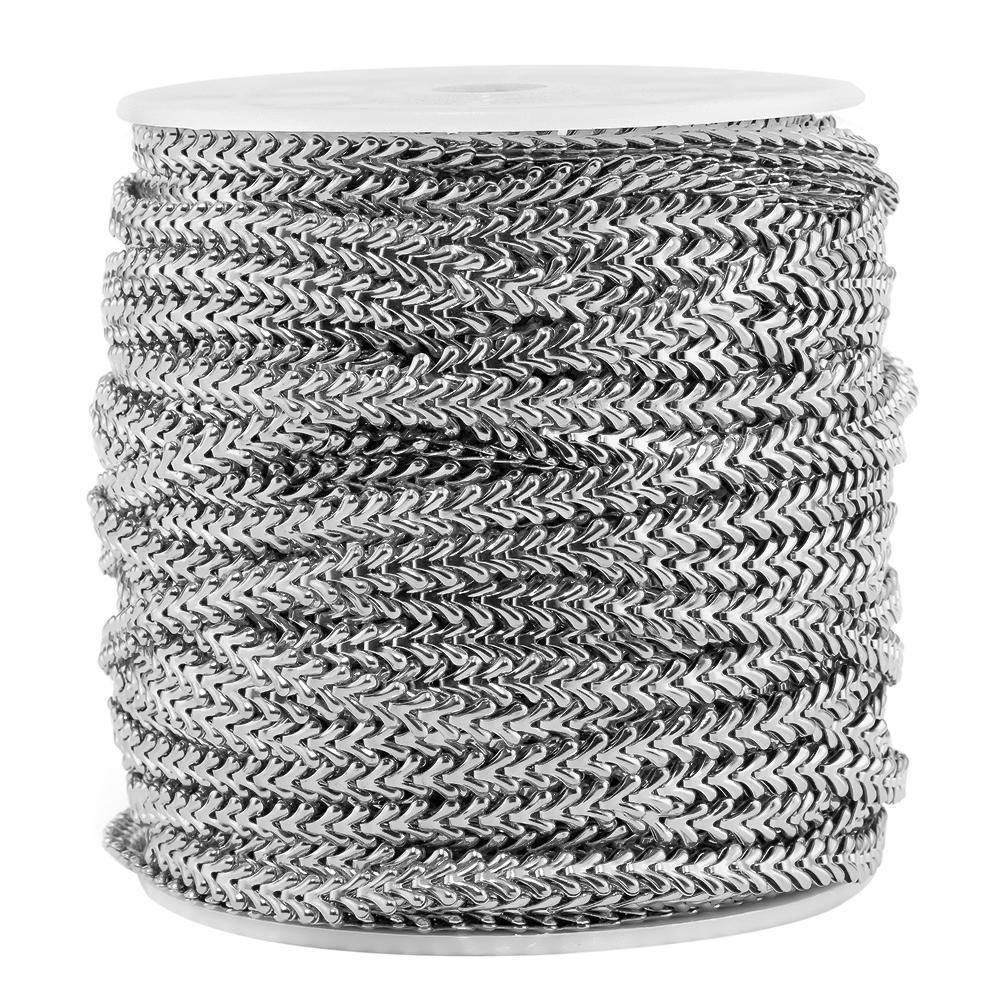 1 Meter Stainless Steel Gold Plated Chevron Bone Hollow Chains for DIY Jewelry Earrings Making Necklaces Bracelets  Accessories