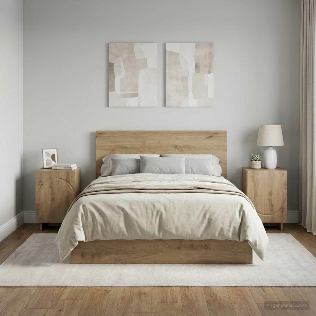 Nightstand 2 Pcs. Artisan Oak 33.5 X 34.5 X 50 Cm