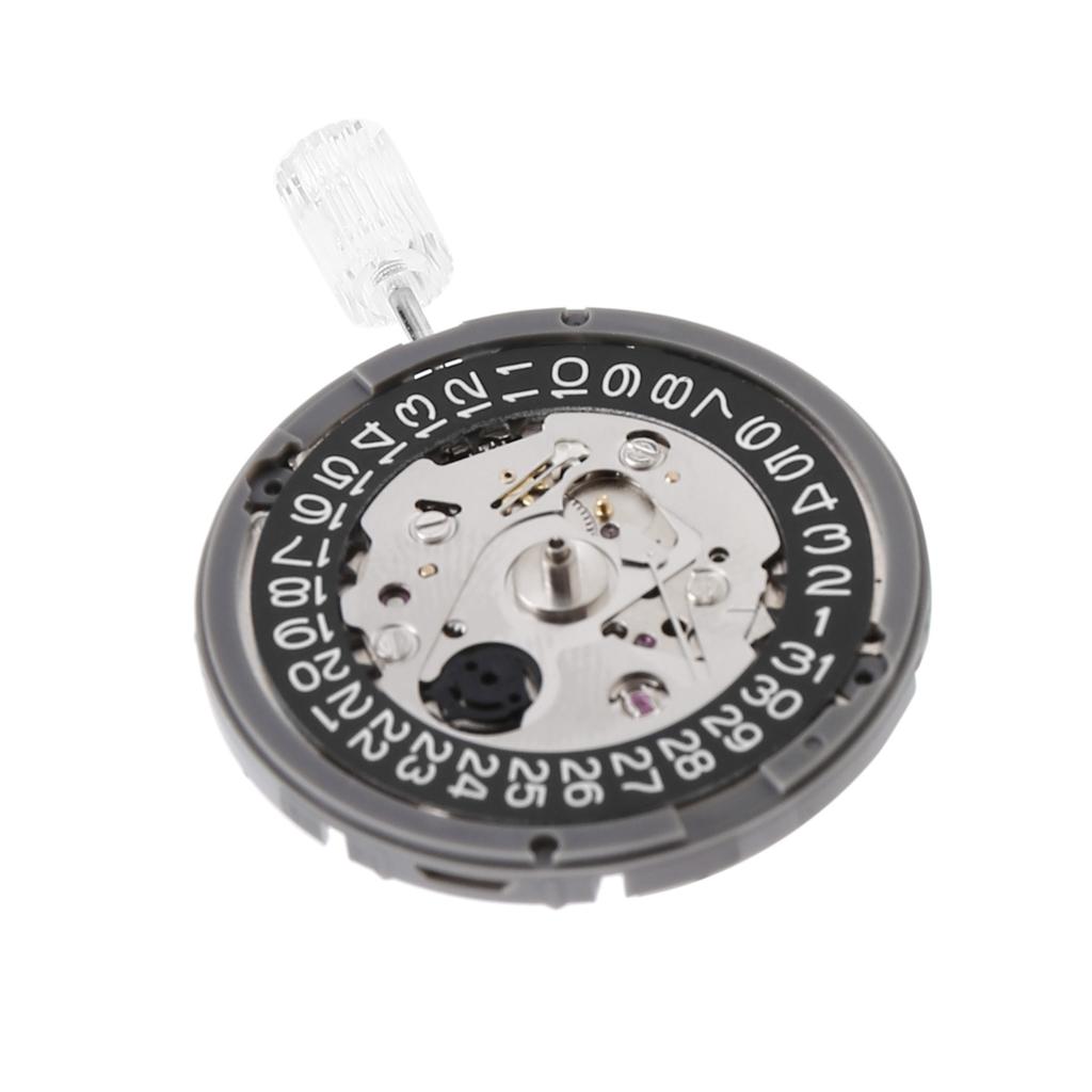 ABIY-Für SEIKO Japan NH35A Mechanisches Uhrwerk 24 Steine NH35 Automatischer Mechanismus 3 Uhr Schwarz