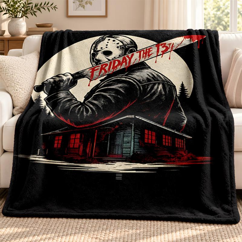 Friday the 13th blanket Flannel Blanket Soft Cozy Plush Throw for Sofa Bed Lightweight Home Decoration Outdoor camping