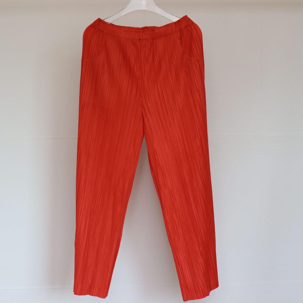 Woman Loose Pleated Pants Solid Slim High Elastic Loose Wide Straight Simple Casual Style Summer Cropped Trousers